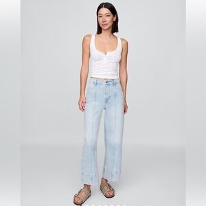 GAP High Rise Stride Wide-Leg Ankle Jeans